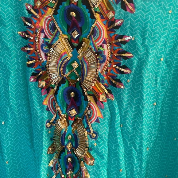 Gorgeous Turquoise Tunic Top - Picture 3 of 4
